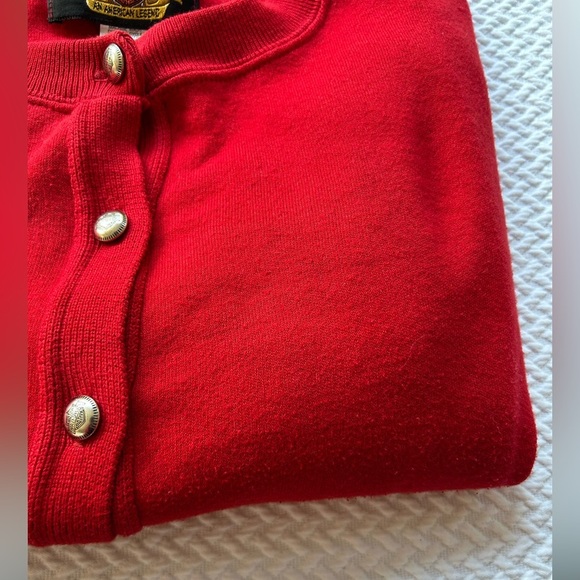 Harley-Davidson Silver Button Red Sweater Harley-Davidson on back Women M - Picture 9 of 11